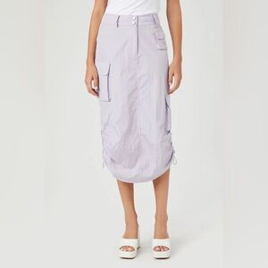 Forever 21 Cargo Midi Skirt in Purple.